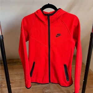 Nike Men's Vibrant Red Tech Fleece Zip-Up